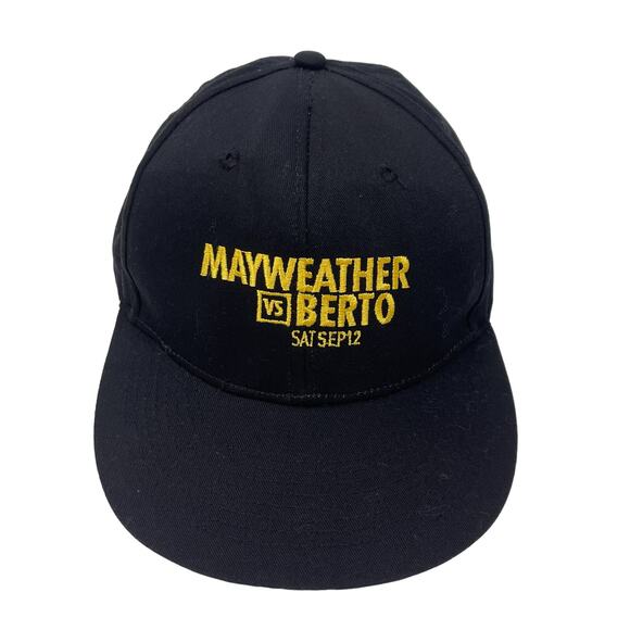 Floyd Mayweather vs Andre Berto Las Vegas Boxing Match Black Snapback Hat Cap - Picture 1 of 7